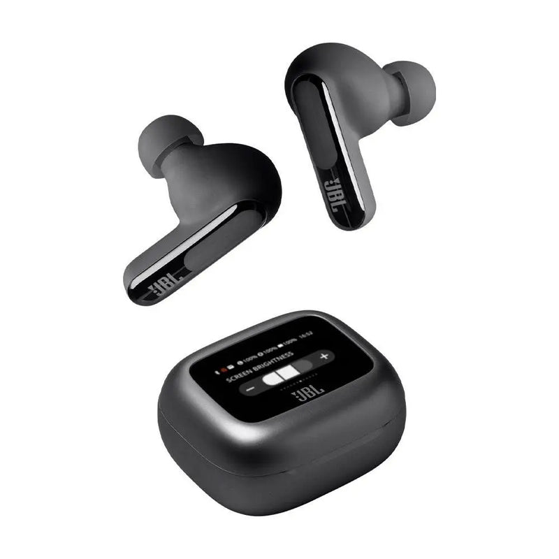 Fone de Ouvido Sem Fio, JBL, Live Beam 3, com Case Inteligente Touchscreen, Bluetooth 5.3, Cancelamento de Ruído Adaptativo - Original com Garantia