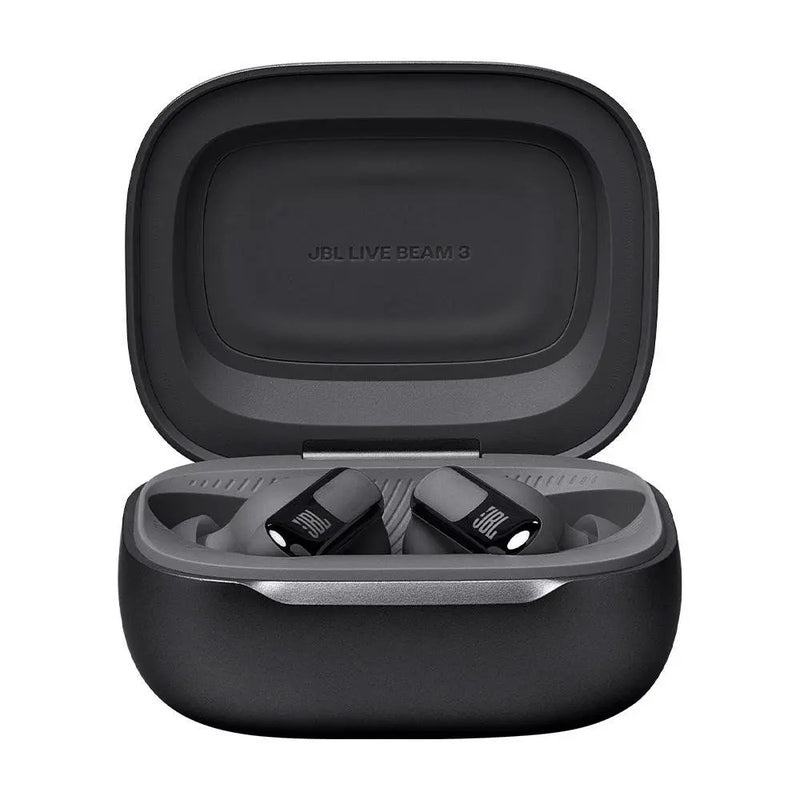 Fone de Ouvido Sem Fio, JBL, Live Beam 3, com Case Inteligente Touchscreen, Bluetooth 5.3, Cancelamento de Ruído Adaptativo - Original com Garantia