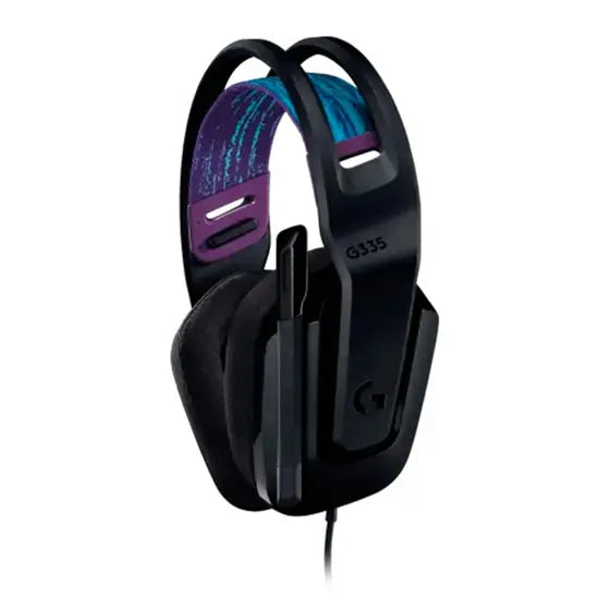 Headset Gamer Multiplataforma, Logitech G G335, com Fio, Leve e Confortável, com Microfone Flip-to-Mute - Original com Garantia