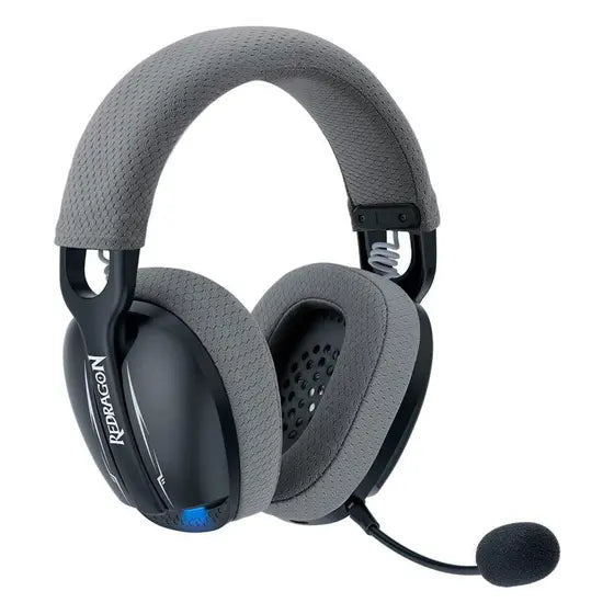 Headset Gamer Multiplataforma, Redragon Skuld Pro, Wireless (2.4GHz + Bluetooth) e com Fio, Áudio 7.1, para PC, Consoles e Mobile - Original com Garantia