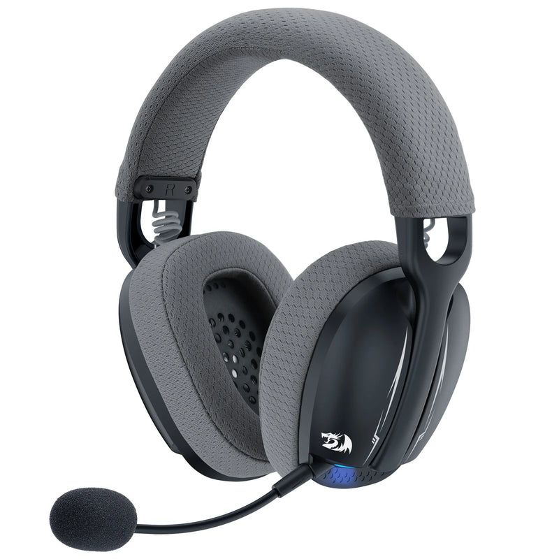 Headset Gamer Multiplataforma, Redragon Skuld Pro, Wireless (2.4GHz + Bluetooth) e com Fio, Áudio 7.1, para PC, Consoles e Mobile - Original com Garantia